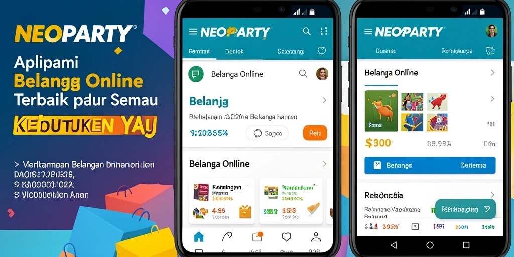 Tampilan antarmuka aplikasi NEOPARTY yang modern dan user-friendly.