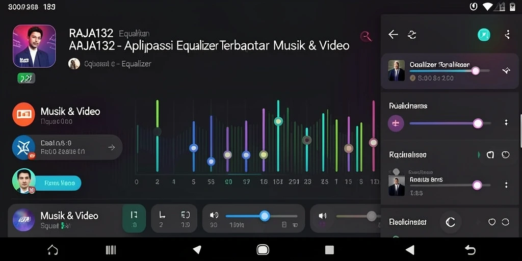 Tampilan antarmuka RAJA132 yang sederhana dan intuitif untuk pengaturan Equalizer.